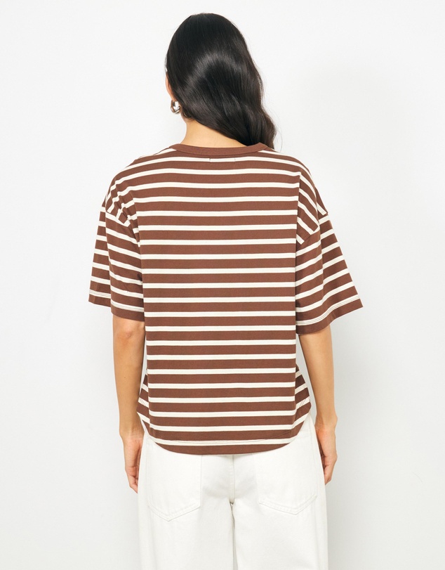 AERE - Layla Stripe Boxy Tee