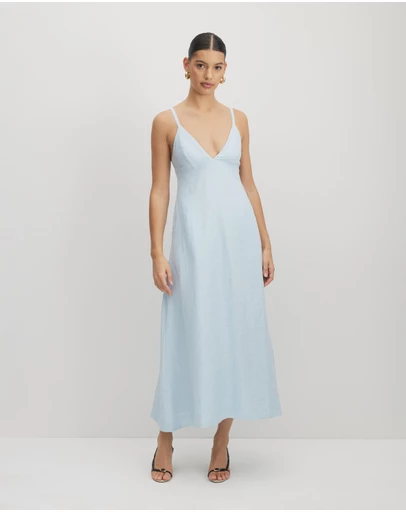 AERE - Bettina Linen Midi Dress