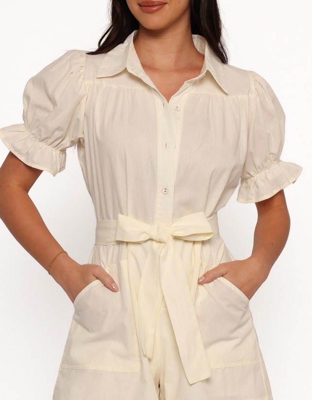 Petal & Pup - Riley Waist Tie Playsuit - Cream