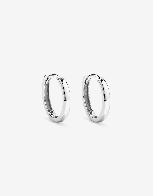 Michael Hill - 12mm Medium Polished Huggie Earrings in Sterling Silver