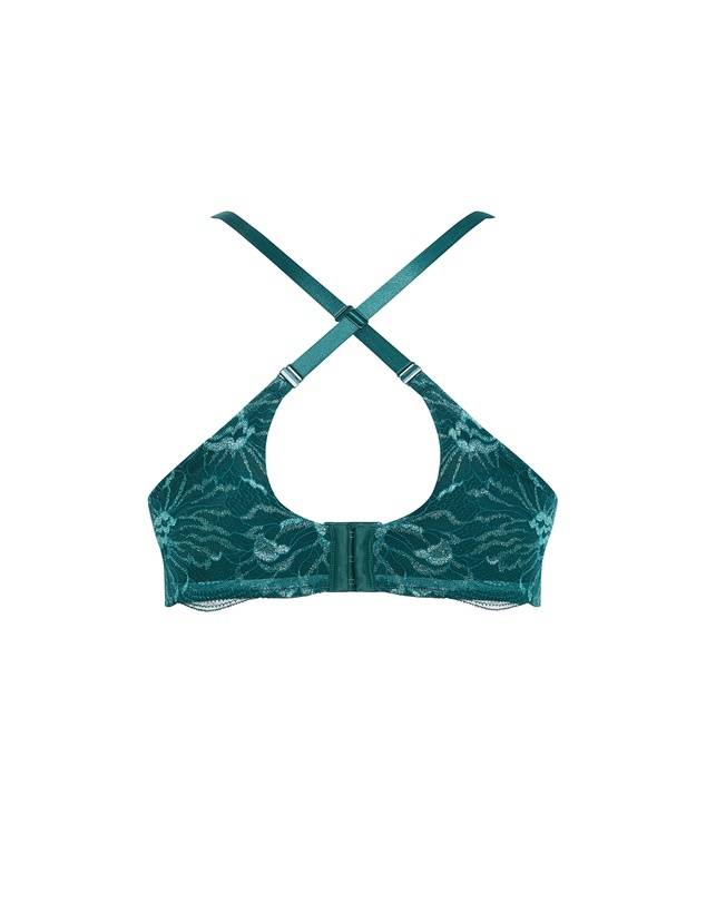 City Chic - Plus size Martine Uplift Bra - deep teal