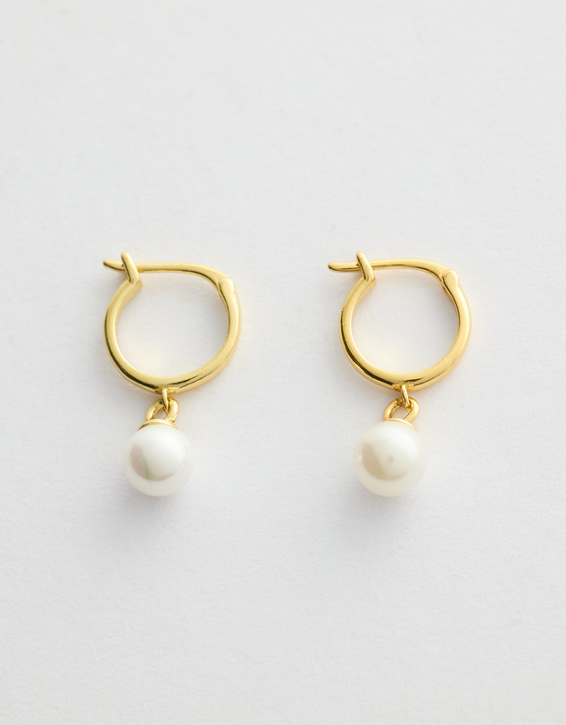 Moira Hughes - The White Label - Petite Pearl Hoops