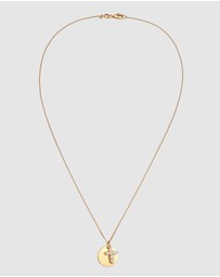Elli Jewelry - Necklace Cross Zirconia 925 Sterling Silver Gold-plated