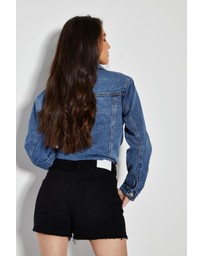 Glamorous - High Waisted Black Denim Shorts