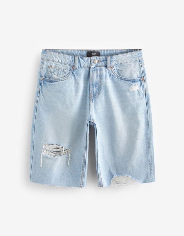 NEXT - Ripped Denim Bermuda Shorts