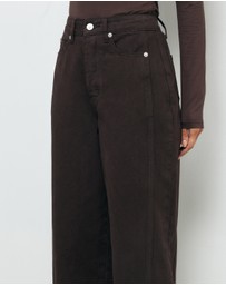 AERE - Mid Rise Straight Leg Jeans