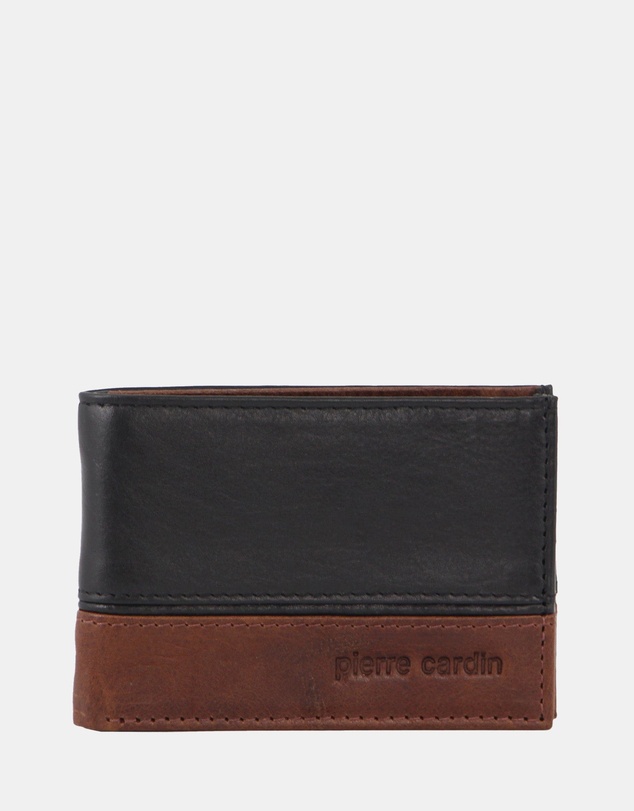 Pierre Cardin - Pierre Cardin Rustic Leather Men's 2 Tone Slim Bi-Fold Wallet