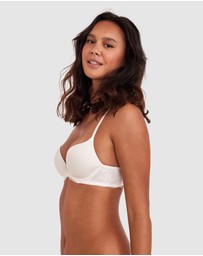 Bras N Things - Body Bliss Lace Contour Plunge Bra - Ivory