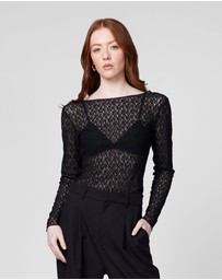 MVN - Tell Me More Lace Long Sleeve Top