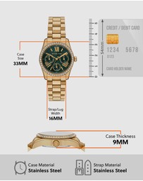 Michael Kors - Lexington Gold Tone Analogue Watch
