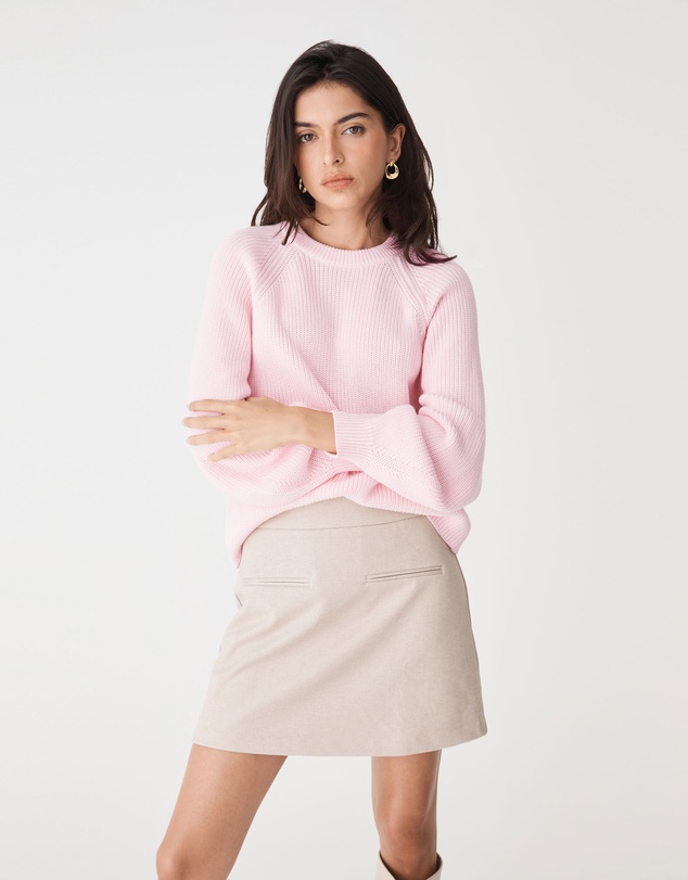 Forcast - Meg Crew Neck Rib Knit Jumper