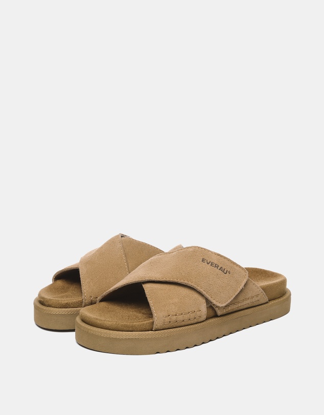 EVERAU - EverAU Ugg Lilac Cow Suede Upper Sandals