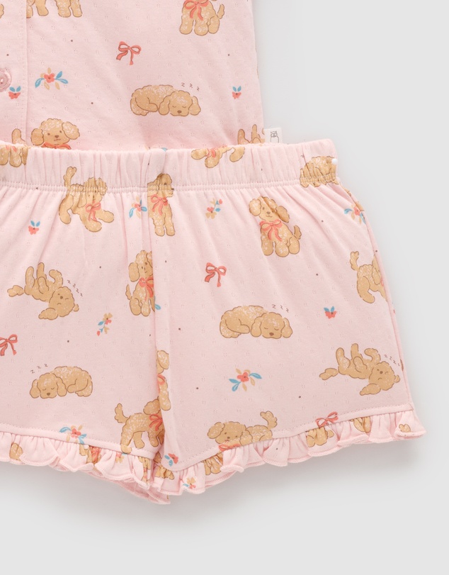 Purebaby - Ruffle Button Up PJ Set-Kids-Babies