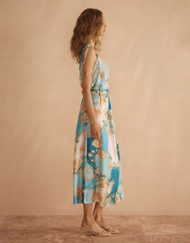 AUR OCEA - Silk V Slip Dress