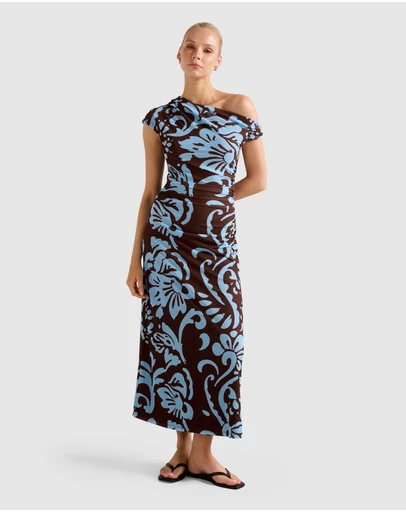 Forever New - Paris Draped Mesh Midi Dress