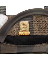 Pre-Loved by Azura Reborn - Pre-Loved Pequin Coated Canvas Logo Convertible Tote
