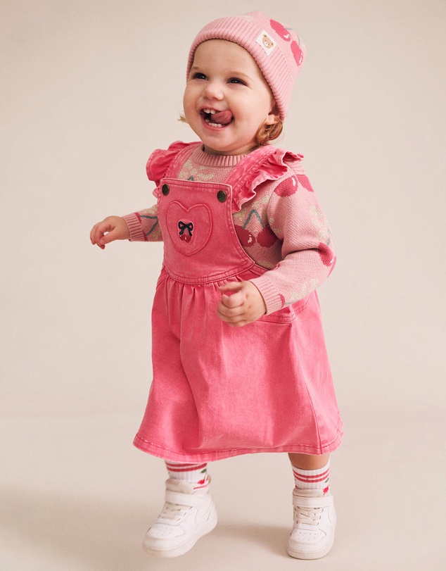 Huxbaby - Vintage Cherry Pinafore - Babies-Kids