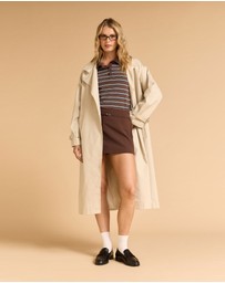 MVN - Stripe Long Sleeve Polo Top