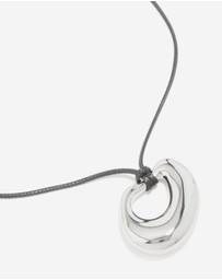 Lovisa - Waterproof Stainless Steel Open Molten Pendant Cord Necklace