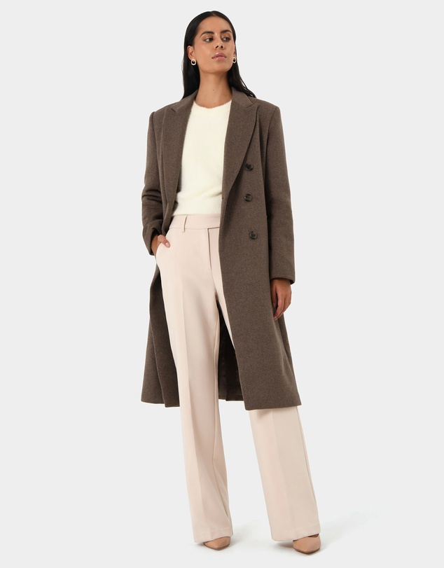 Forcast - Marjorie Peak Lapel Wool Coat