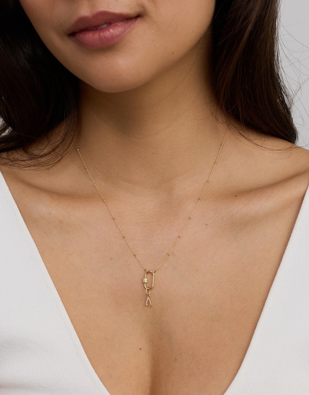 Michael Hill - Wishbone Micro Pendant with Cubic Zirconia in 10kt Yellow Gold