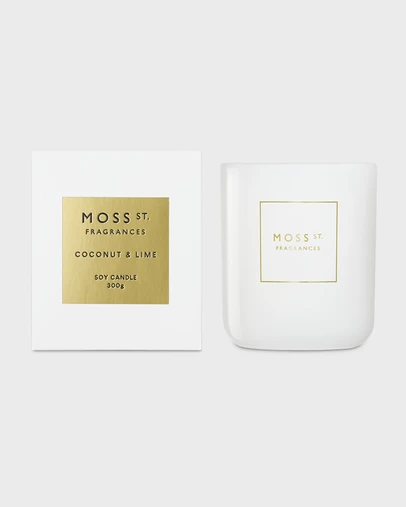 Moss St Fragrances - Coconut & Lime Soy Candle 300g