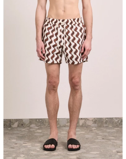 Frescobol Carioca - Rio Copa Paisley Print Swim Shorts
