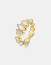 Ania Haie - Ania Haie Two-Tone Sparkling Bold Puffy Spike Ring