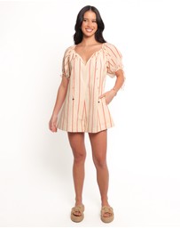 Petal & Pup - Carina Striped Playsuit - Red Stripe