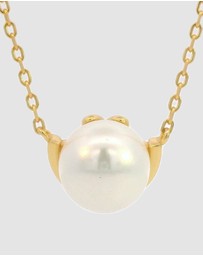 Georgini - Georgini Adagio Crescent Nine-2-Five Pearl Necklace Gold