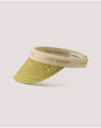Helen Kaminski - Bianca 8 Raffia Logo Visor