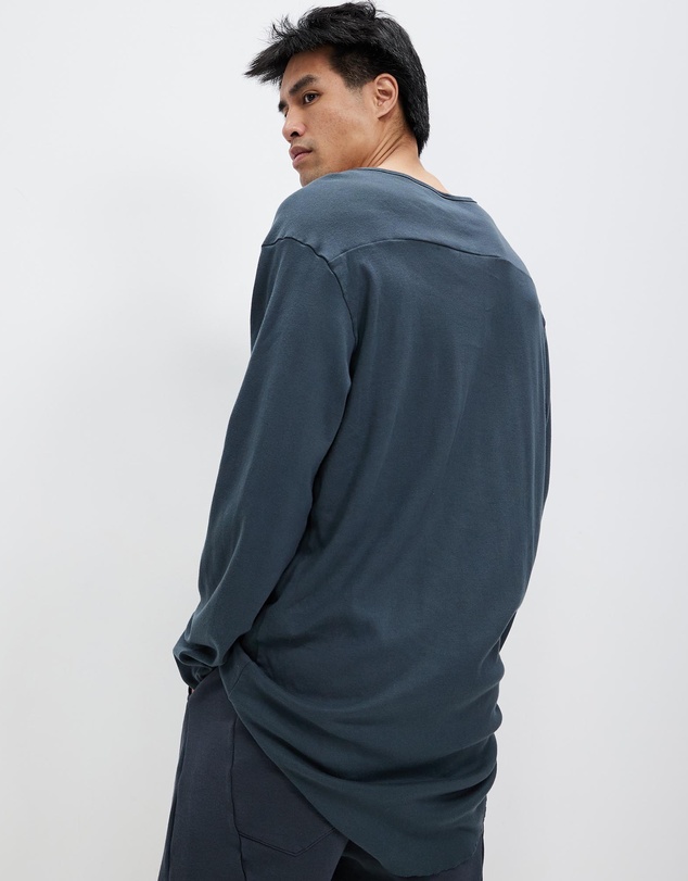 Surrounded By Ghosts - The Diaspore Rib Knit Long Sleeve Tail T-Shirt