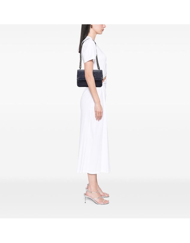 Pre-Loved by Azura Reborn - Pre-Loved Small Nappa Intrecciato Stitched Olimpia Shoulder Bag