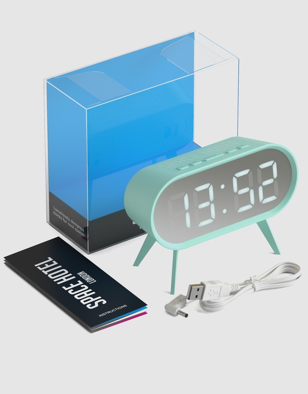 Newgate - Newgate Space Hotel Cyborg Led Alarm Clock Blue