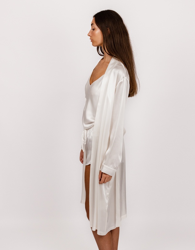 SILK MAGNOLIA - Silk Robe Dressing Gown