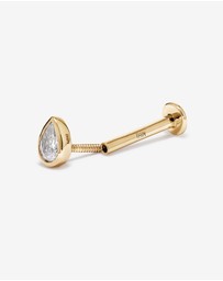 Michael Hill - Pear Cut Helix Single Stud Earring with 0.05 Carat TW of Diamonds in 10kt Gold