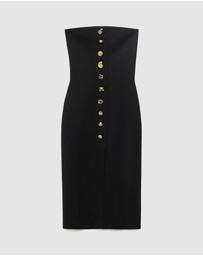 M.N.G - Strapless Dress With Jewel Buttons