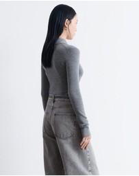 & Other Stories - Rib-Knit Merino Wool Polo Top