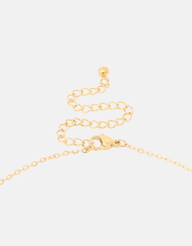 Lovisa - Waterproof Gold Plated Stainless Steel Mini Bubble Letter T Necklace