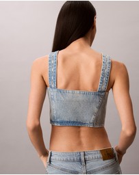 Calvin Klein Jeans - Denim Logo Tape Trucker Tank Top
