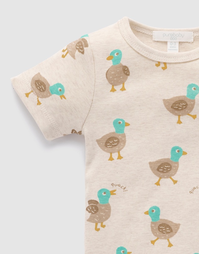 Purebaby - Rib S/Slv Bodysuit-Babies