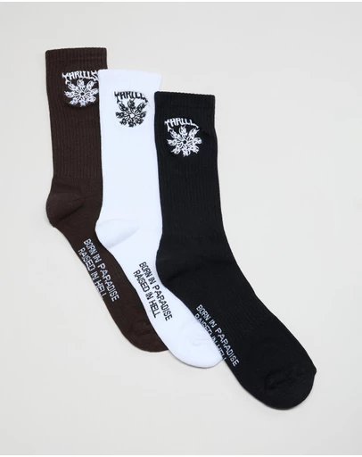 Thrills - Stagger 3 Pack Socks - ICONIC EXCLUSIVE
