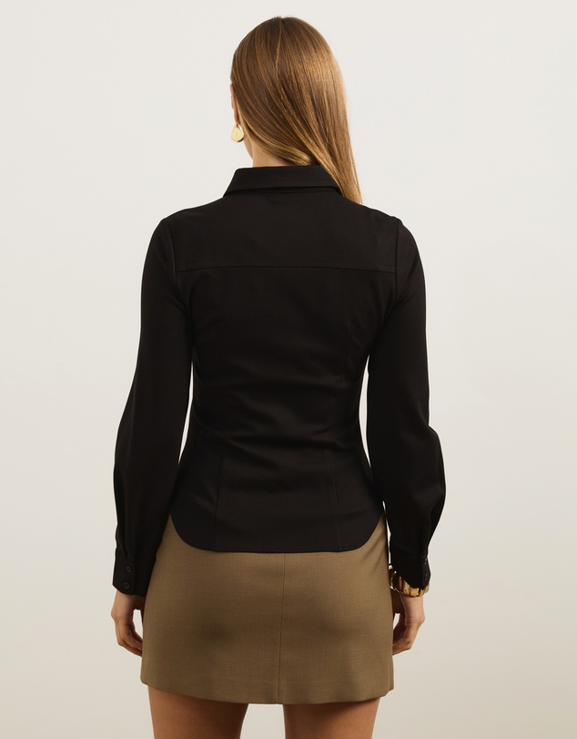 Atmos&Here - Rea Fitted Long Sleeve Ponte Shirt