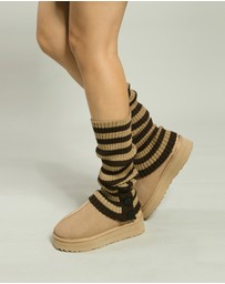 Ozwear Connection Uggs - Ugg Cardy Stretchy Knit Leg Warmers Slouch Socks