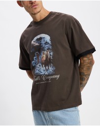 Thrills - Superior Power Box Fit Oversize Cropped Ringer Tee