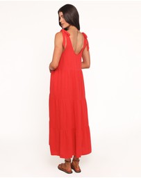 Petal & Pup - Marcy Midi Dress - Red