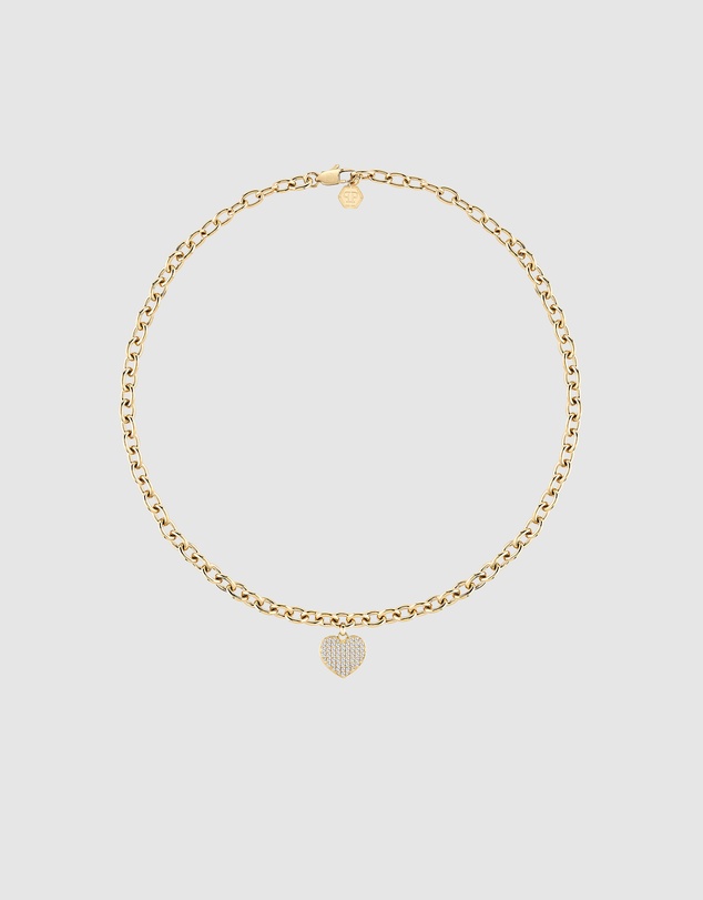 Philipp Plein - Philipp Plein Rocked Heart Gold-Tone Necklace