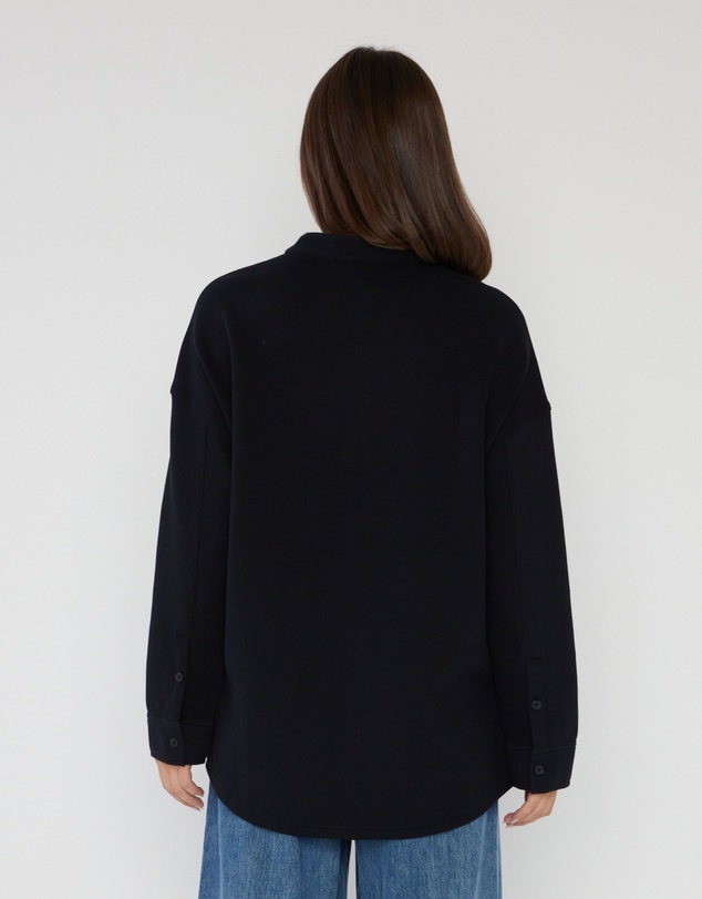 ALEXANDRA - Henley Jumper Black