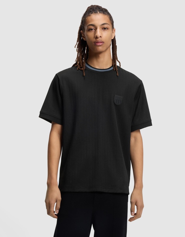 HUGO - Cotton-Blend T-Shirt With Drop-Needle Stripe
