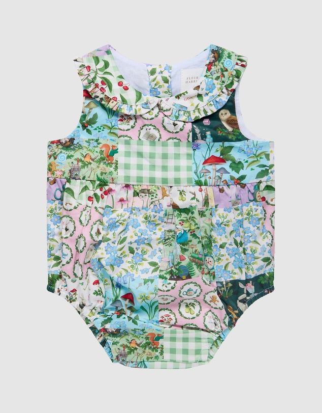 Fleur Harris - 'The Magic Faraway Tree' Pretty Patchwork Romper in Patchwork